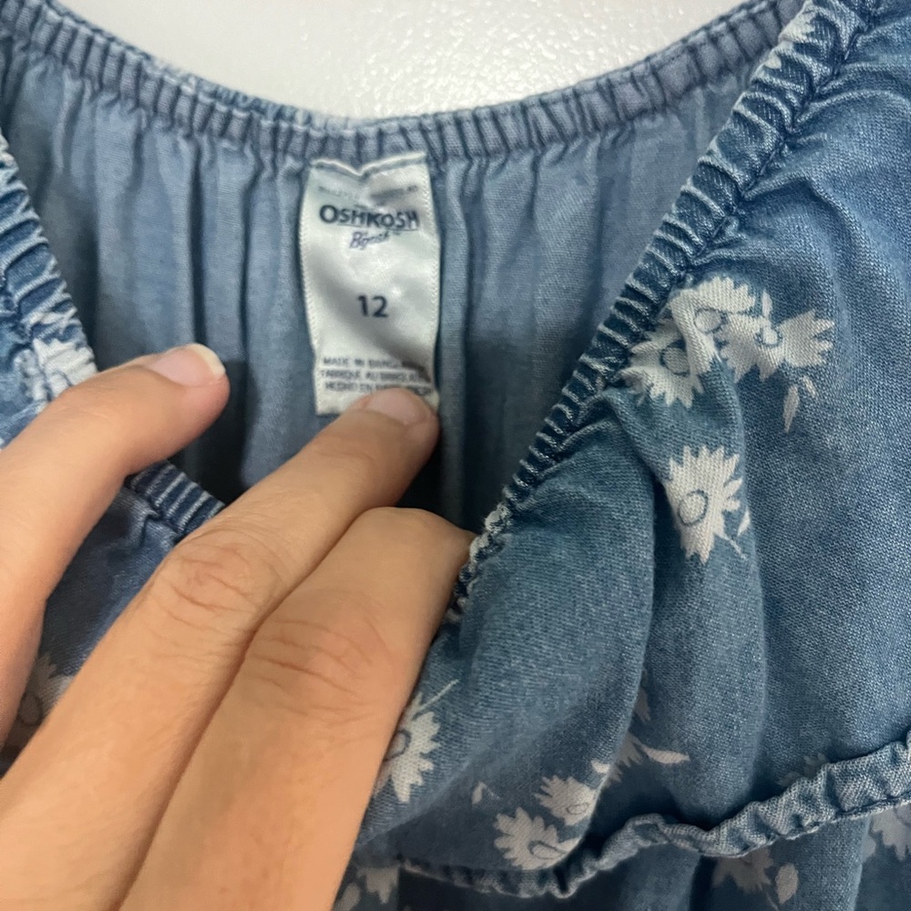 Oshkosh denim jumpsuit size 12 - Picture 2 of 2